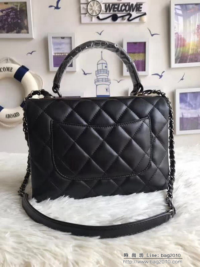 香奈兒CHANEL 92236 2018秋冬小羊皮手提肩背斜背鏈條包 DSC1064